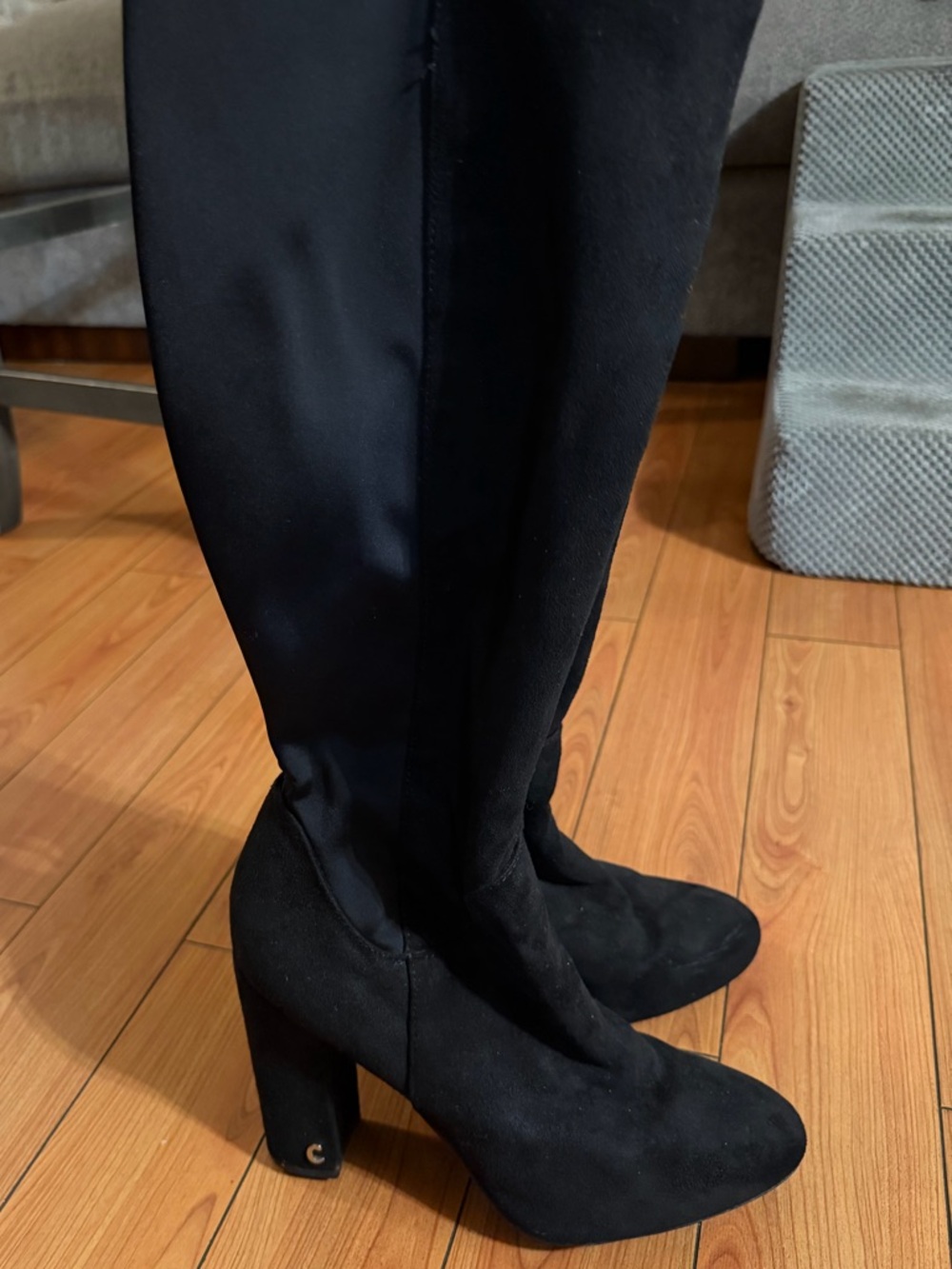 Circus by Sam Edelman Black Over-the-Knee Block Heel Boots